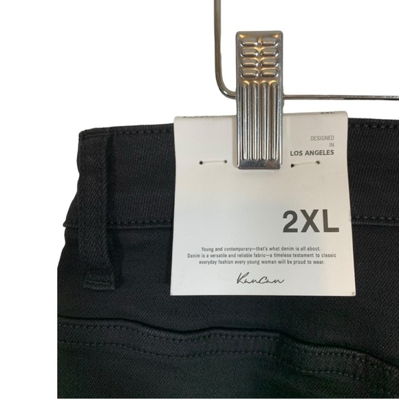 KanCan East Hartford High Rise Button Fly Skinny Jeans Black Size 2XL NWT - Picture 9 of 10